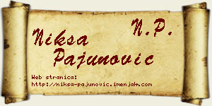 Nikša Pajunović vizit kartica